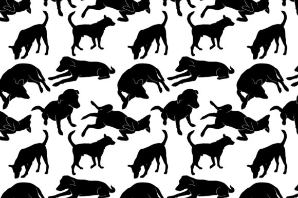 Download Seamless Dog Pattern Silhouette Design - Pattern Collection
