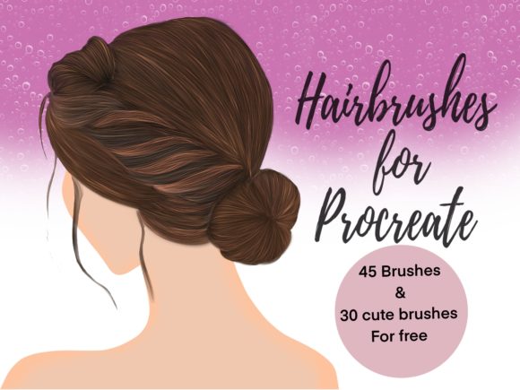 Download 45Hairbrushes&amp;30cute Brushes(procreate) - Cute brushes Collection