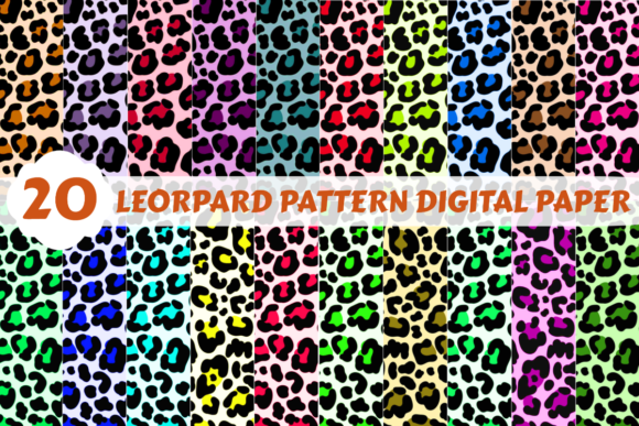 Download 20 Leopard Pattern Digital Paper 12x12in - Pattern Collection
