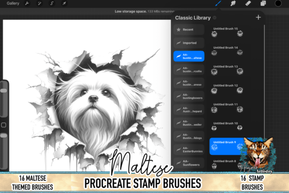 Download Maltese Procreate Brush Stamps - Premium Resources
