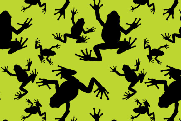 Download Seamless Frog Pattern Silhouette Design - Pattern Collection