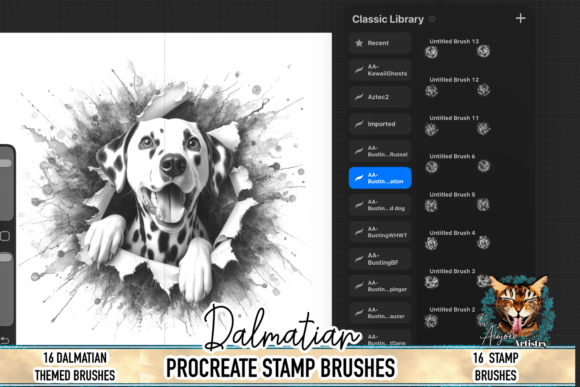 Download Dalmatian Procreate Brush Stamps - Premium Resources