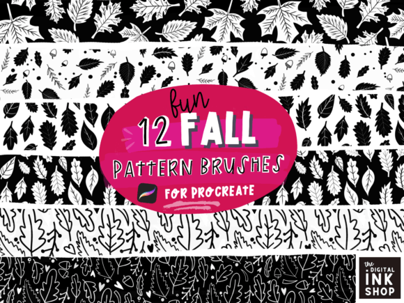 Download 12 Fall Pattern Procreate Brushes - Pattern Collection