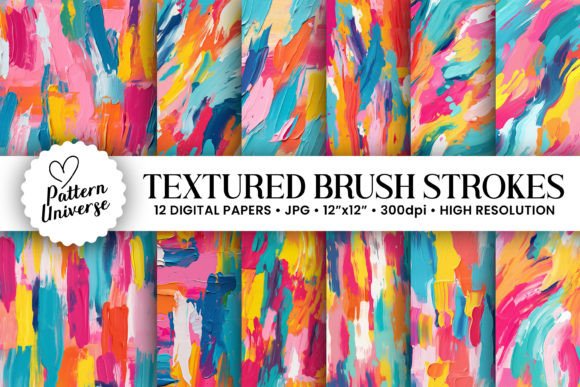 Download Textured Painted Brush Strokes Patterns - Pattern Collection