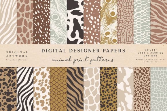 Download Animal Print Vector Seamless Patterns - Pattern Collection