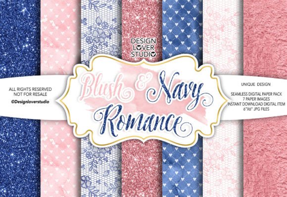 Download BLUSH and NAVY ROMANCE Basic Patterns - Pattern Collection