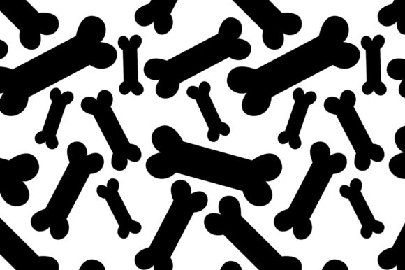 Download Seamless Dog Bones Pattern Silhouette - Pattern Collection