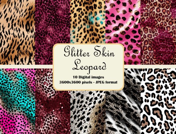 Download Glitter Skin Leopard Pattern Bundle - Pattern Collection
