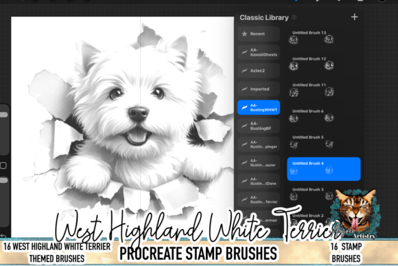 Download West Highland White Terrier Procreate - Premium Resources