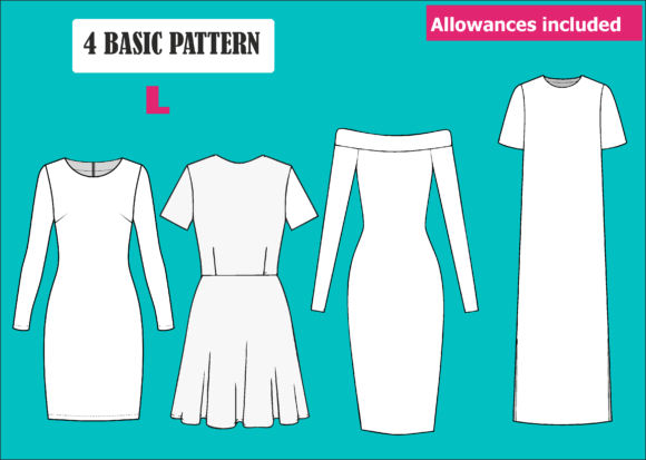 Download Basic Dress Pattern Pdf Sewing Pattern L - Pattern Collection