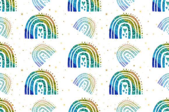 Download Boho Glitter Rainbow Pattern - Pattern Collection