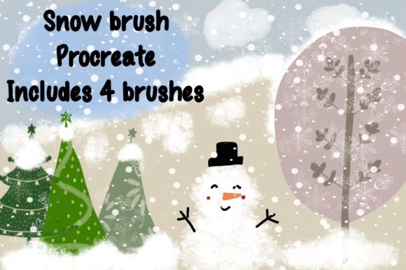 Download Snow Brush Pattern for Procreate - Pattern Collection